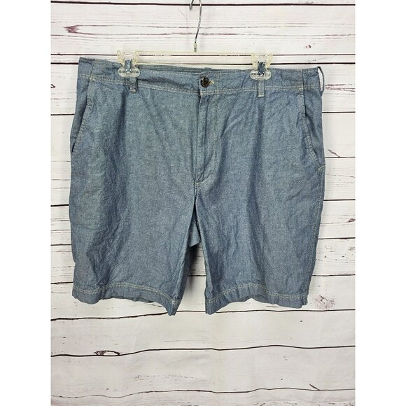 Heritage Collection By GH Bass Men's Size 36 Blue Denim Shorts With Pockets & Bu - Picture 3 of 10